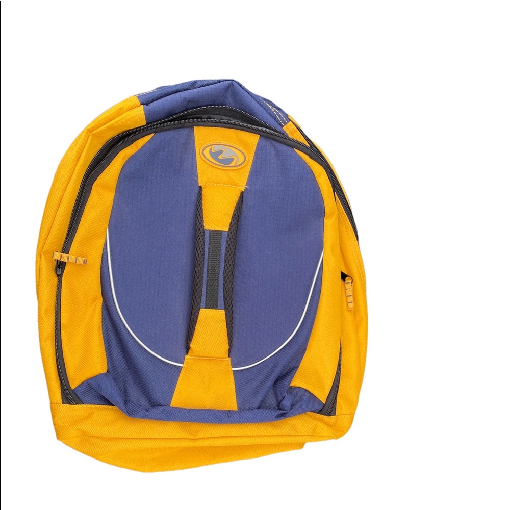 2 compartment backpack Good Condition Non-smoking Home Royal Blue And Gold